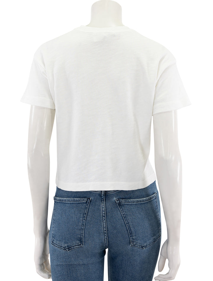 vintage slub crop tee in bright white