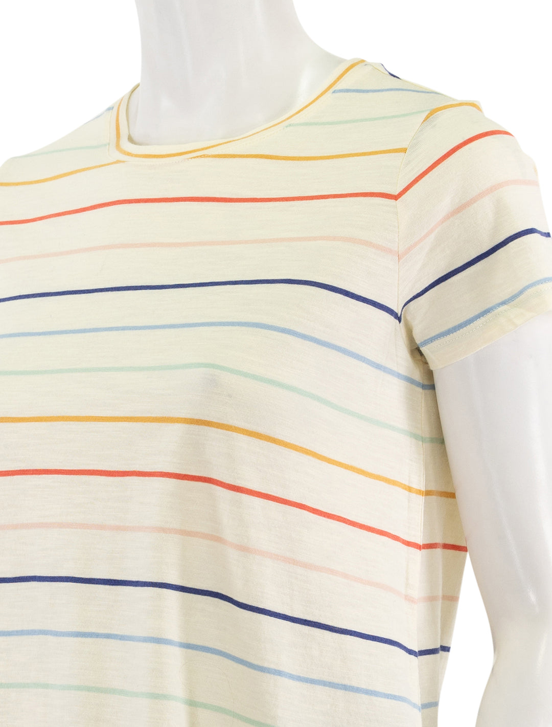 swing crew tee in rainbow stripes