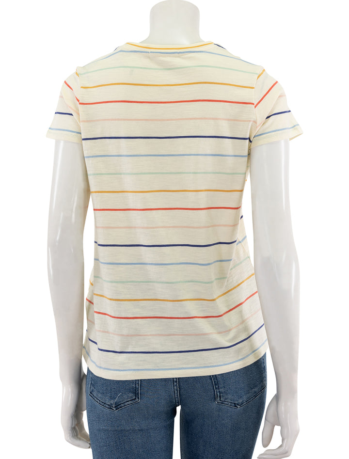 swing crew tee in rainbow stripes