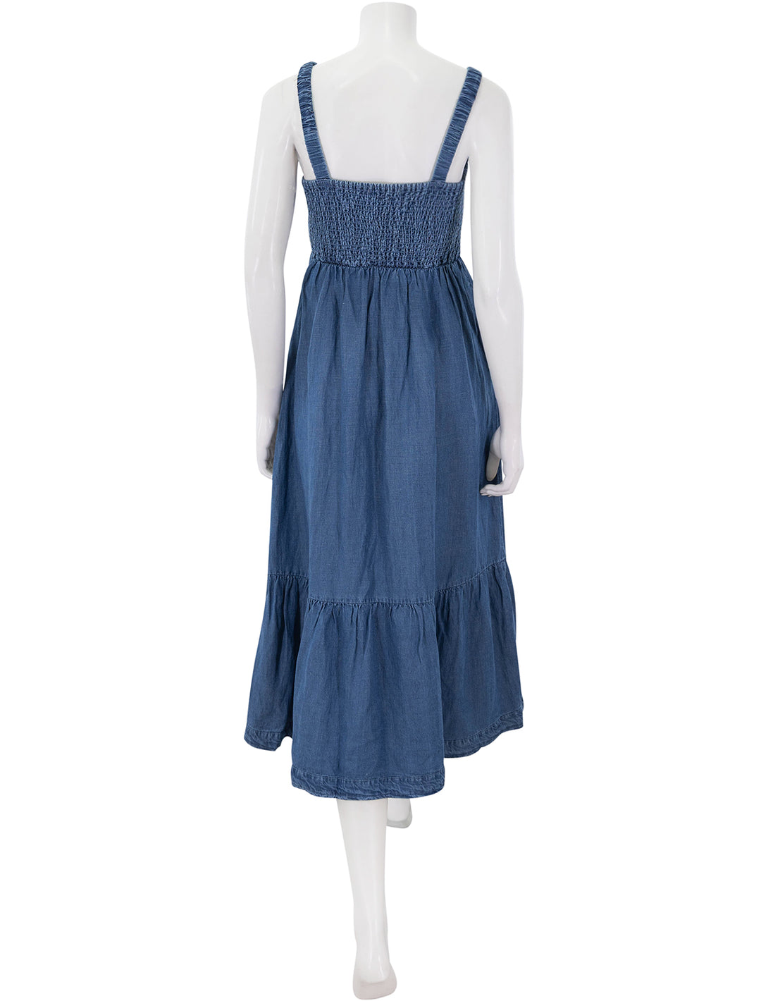 selene maxi dress in medium wash denim