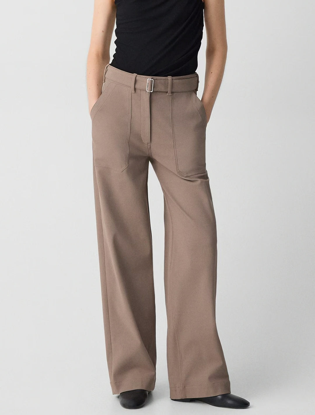 utility wide leg pant in walnut