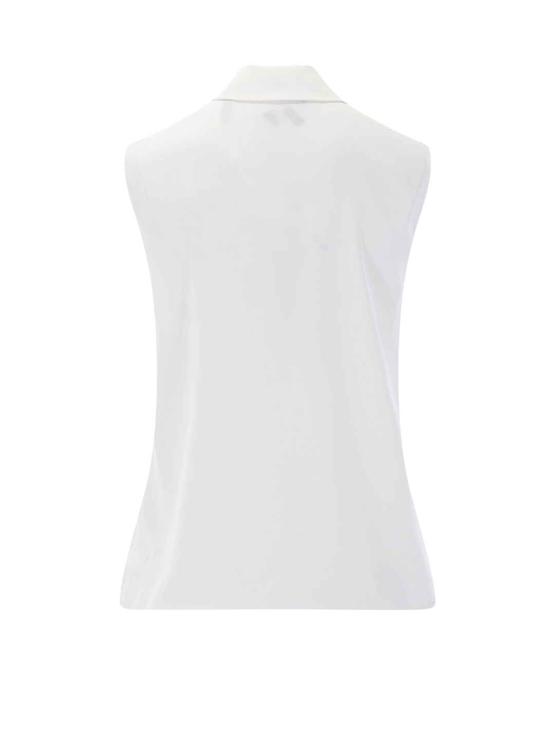 sleeveless camp collar blouse in ivory