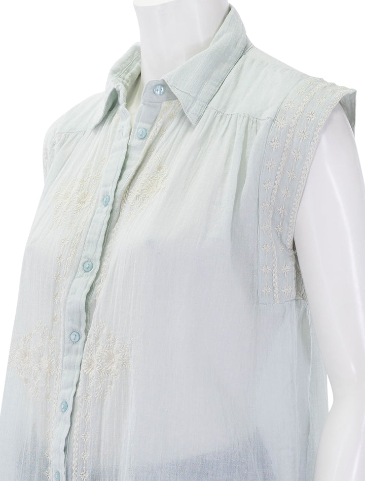 daisy twist mafalda blouse in azzuro