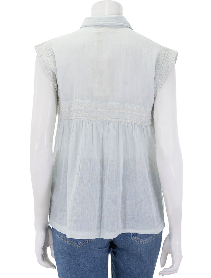 daisy twist mafalda blouse in azzuro