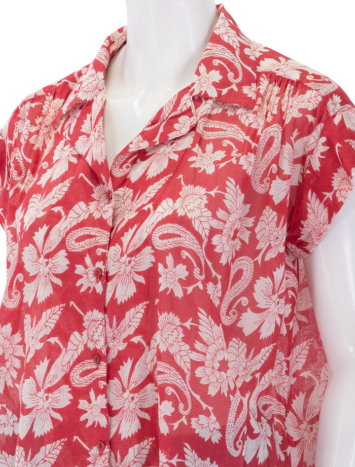 bora bora bobby blouse in tabasco