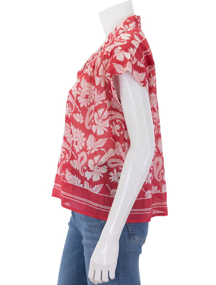 bora bora bobby blouse in tabasco