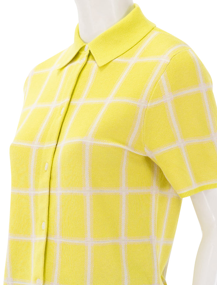 picnic plaid shirt in lemon