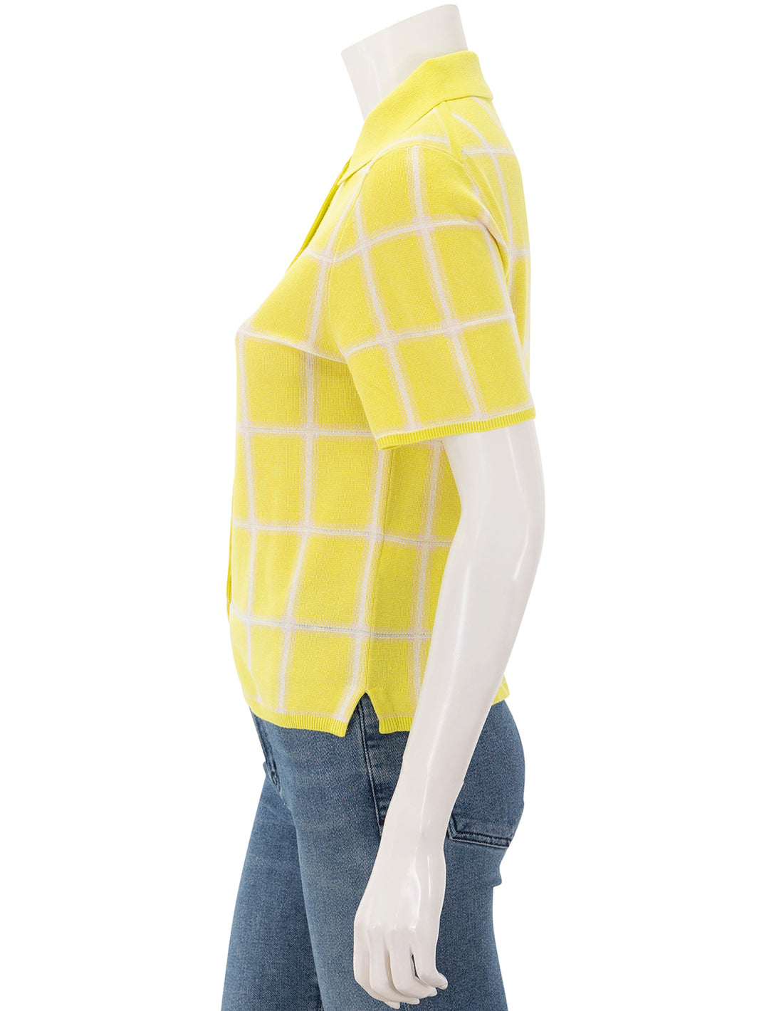 picnic plaid shirt in lemon