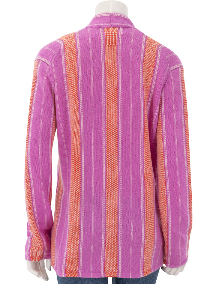 baja everywear cardigan in fuchsia combo