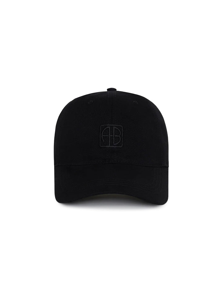 jeremy framed monogram baseball cap in black