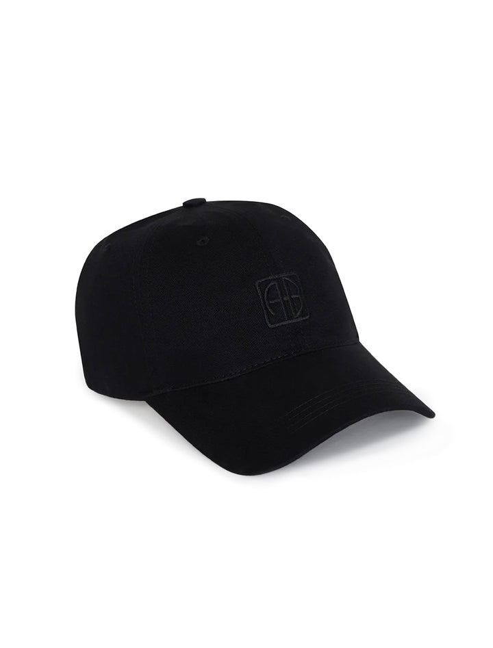 jeremy framed monogram baseball cap in black