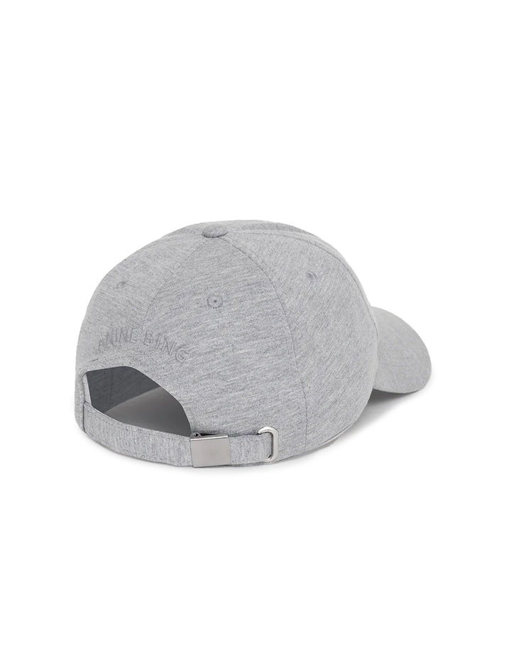 framed monogram baseball hat in heather grey