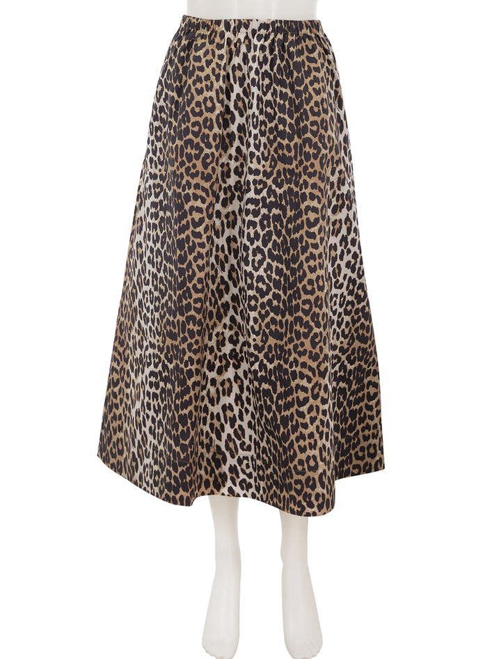 leopard printed maxi skirt