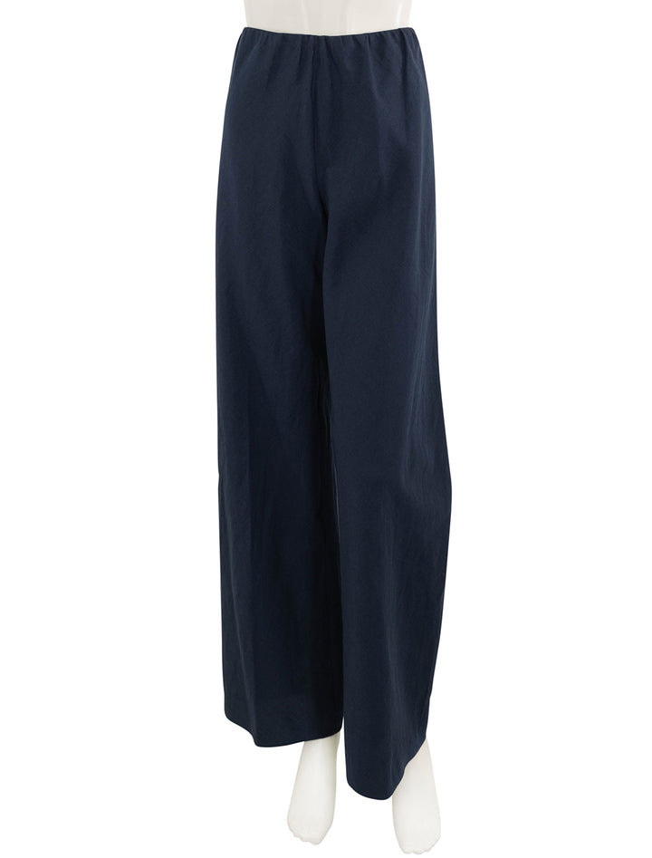 high waist cotton bias pant in coastal