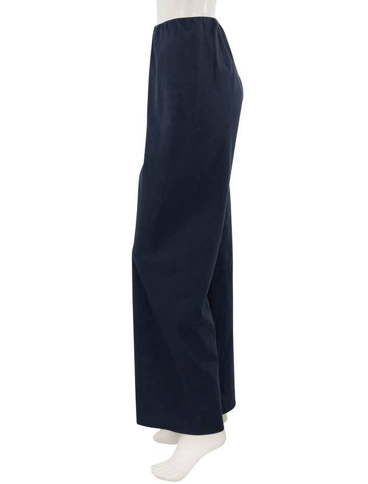 high waist cotton bias pant in coastal