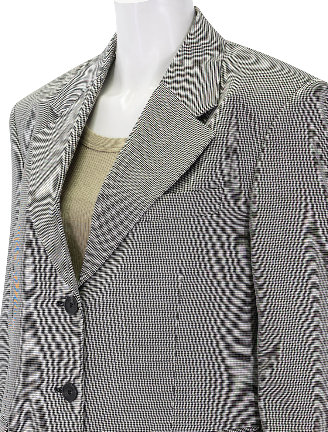 sara blazer in black and white mini houndstooth