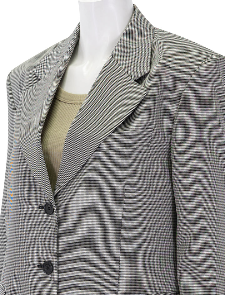 sara blazer in black and white mini houndstooth