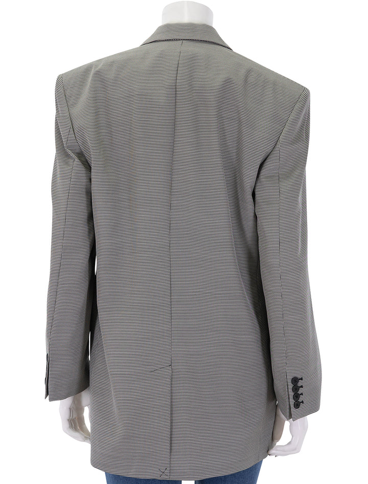 sara blazer in black and white mini houndstooth