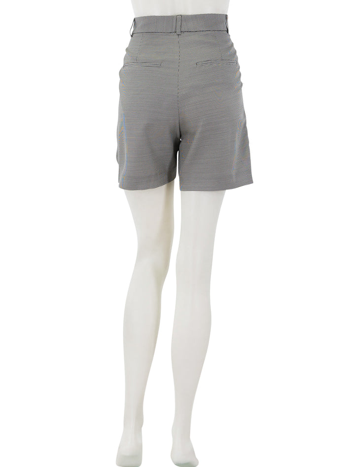 carrie short in back and white mini houndstooth