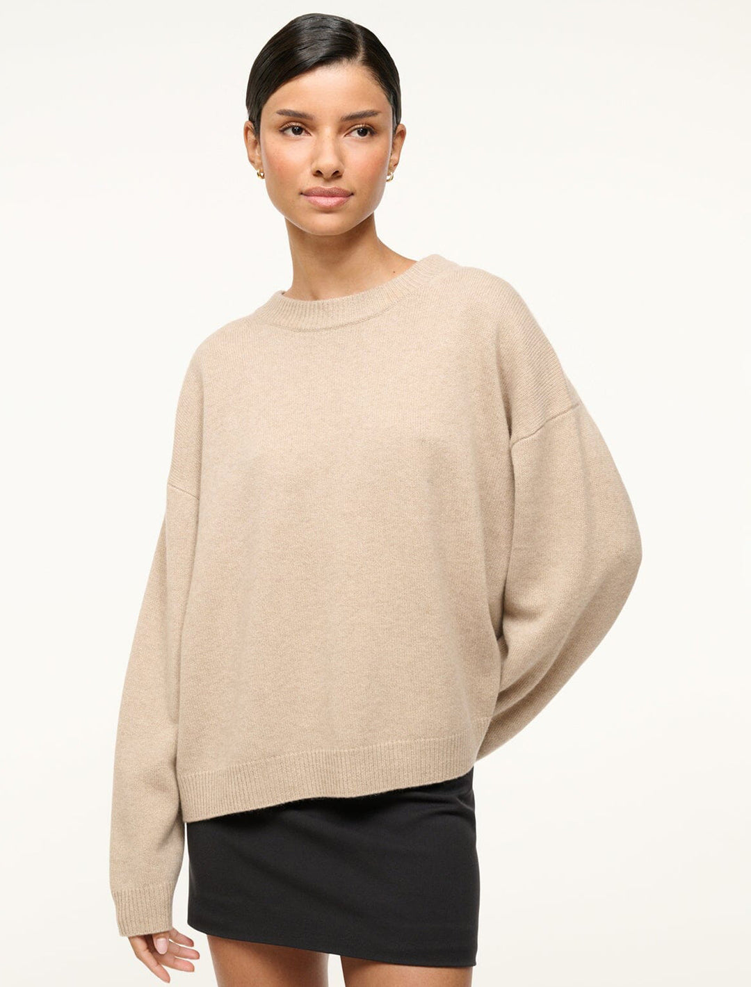 serrano cashmere crew in stone