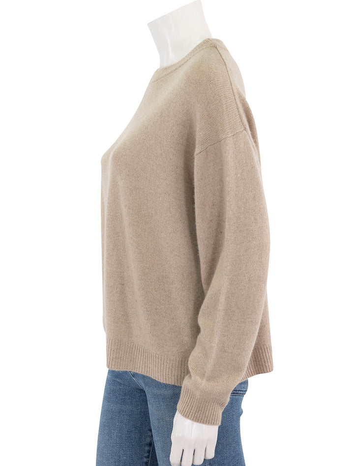 serrano cashmere crew in stone