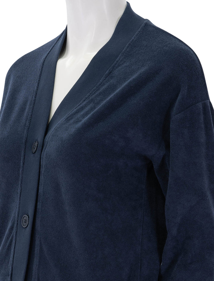 the terry bay cardigan in navy