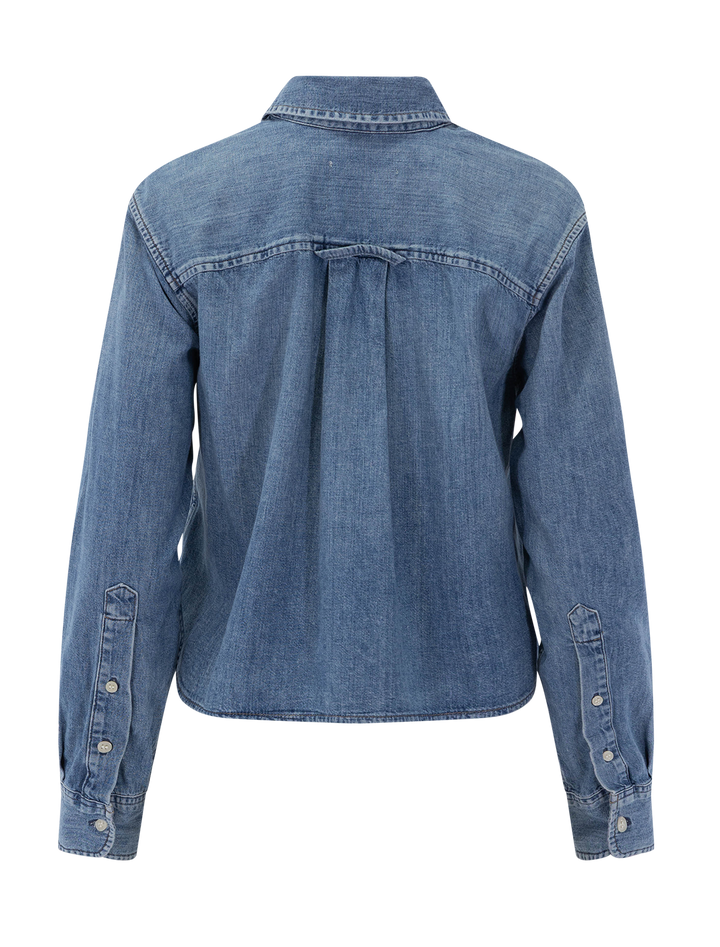 baby shay cropped shirt in carolina blue