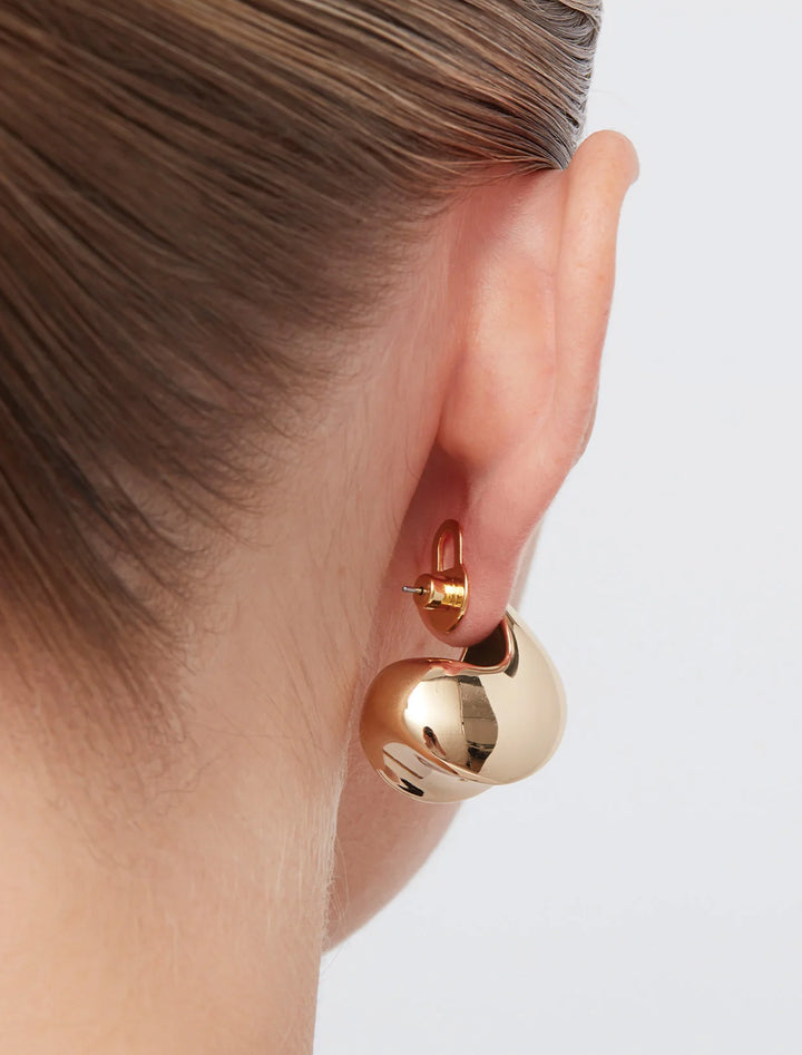 lobe lifting earring backs in gold