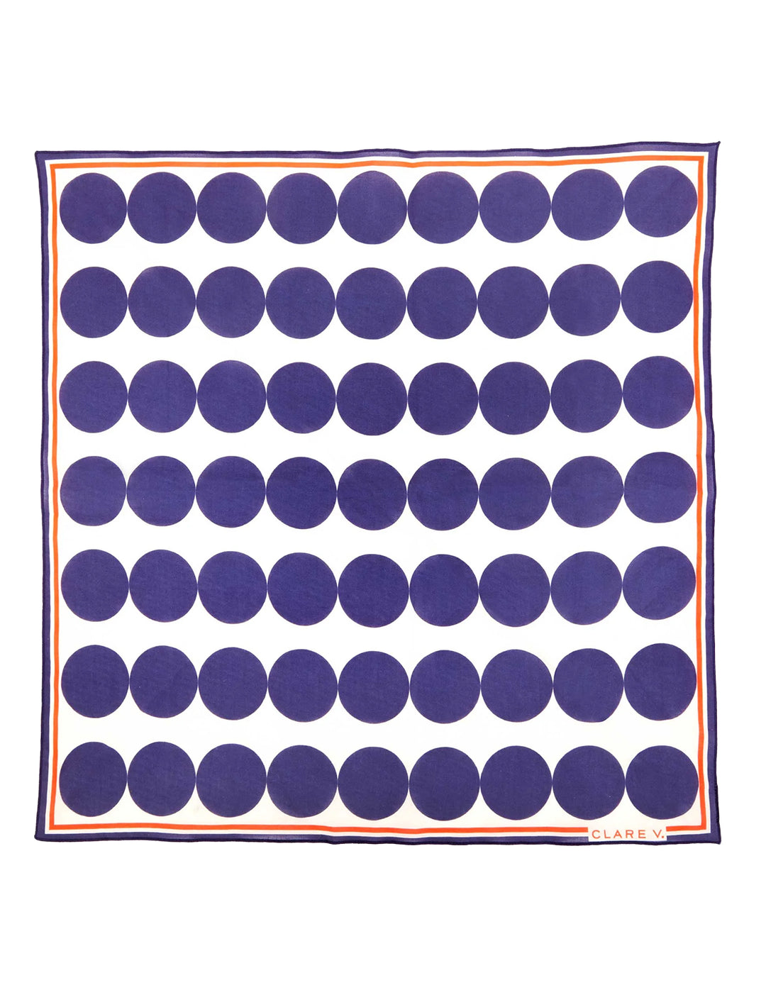 navy polka dots scarf