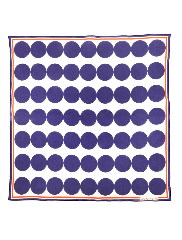 navy polka dots scarf