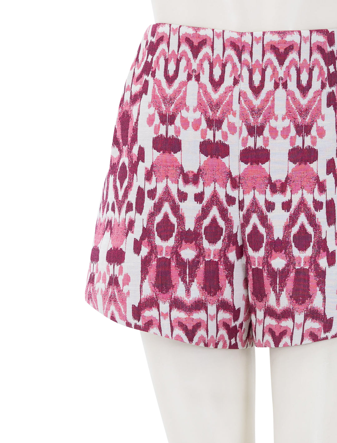 tap short in raspberry jacquard