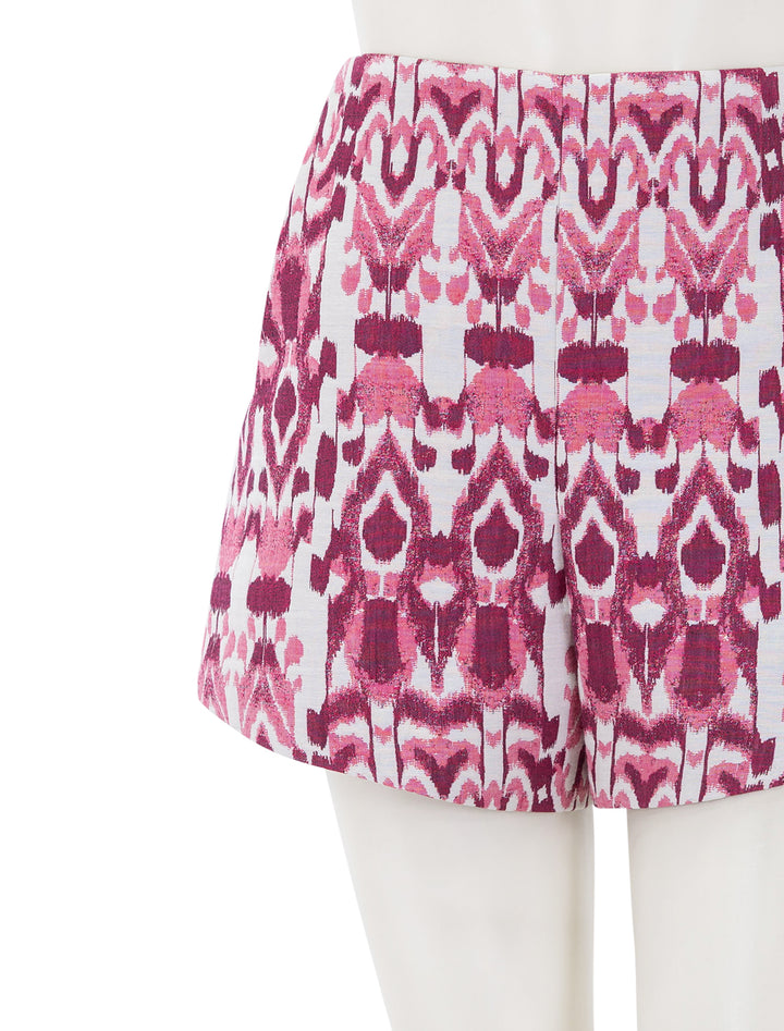 tap short in raspberry jacquard