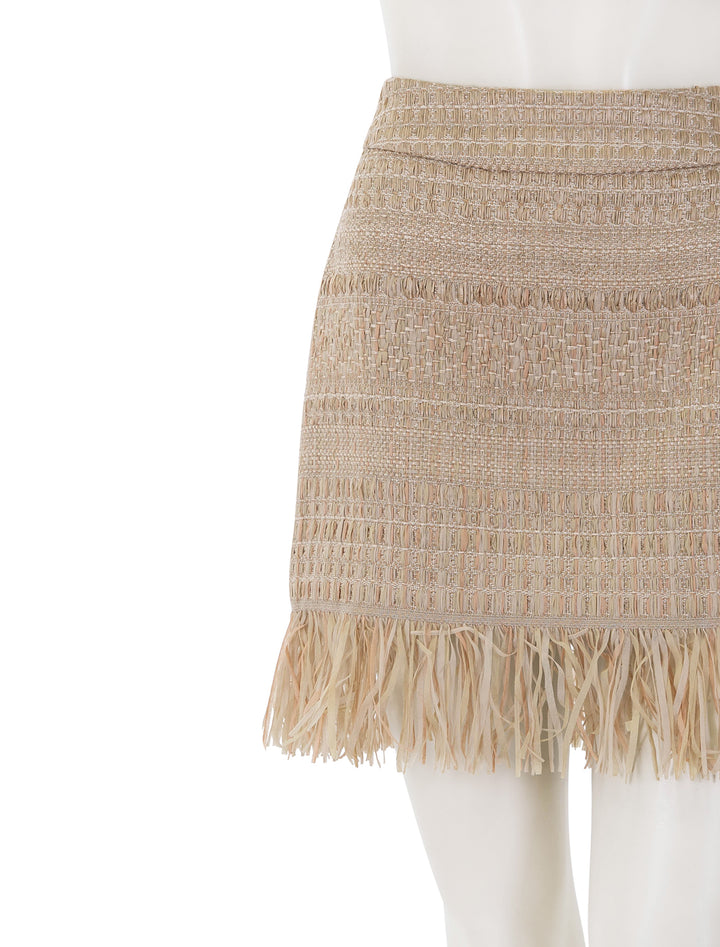 finge mini skirt in sand jacquard