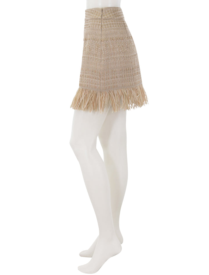 finge mini skirt in sand jacquard
