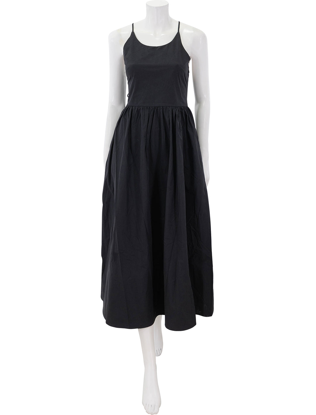 front view of ciana dress in noir