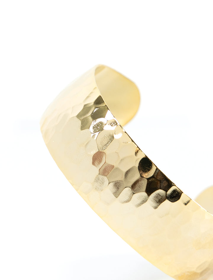 hammered gold dome cuff