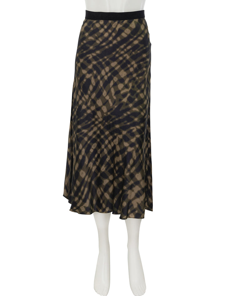 Front view of Rails' berlin skirt in cypress.