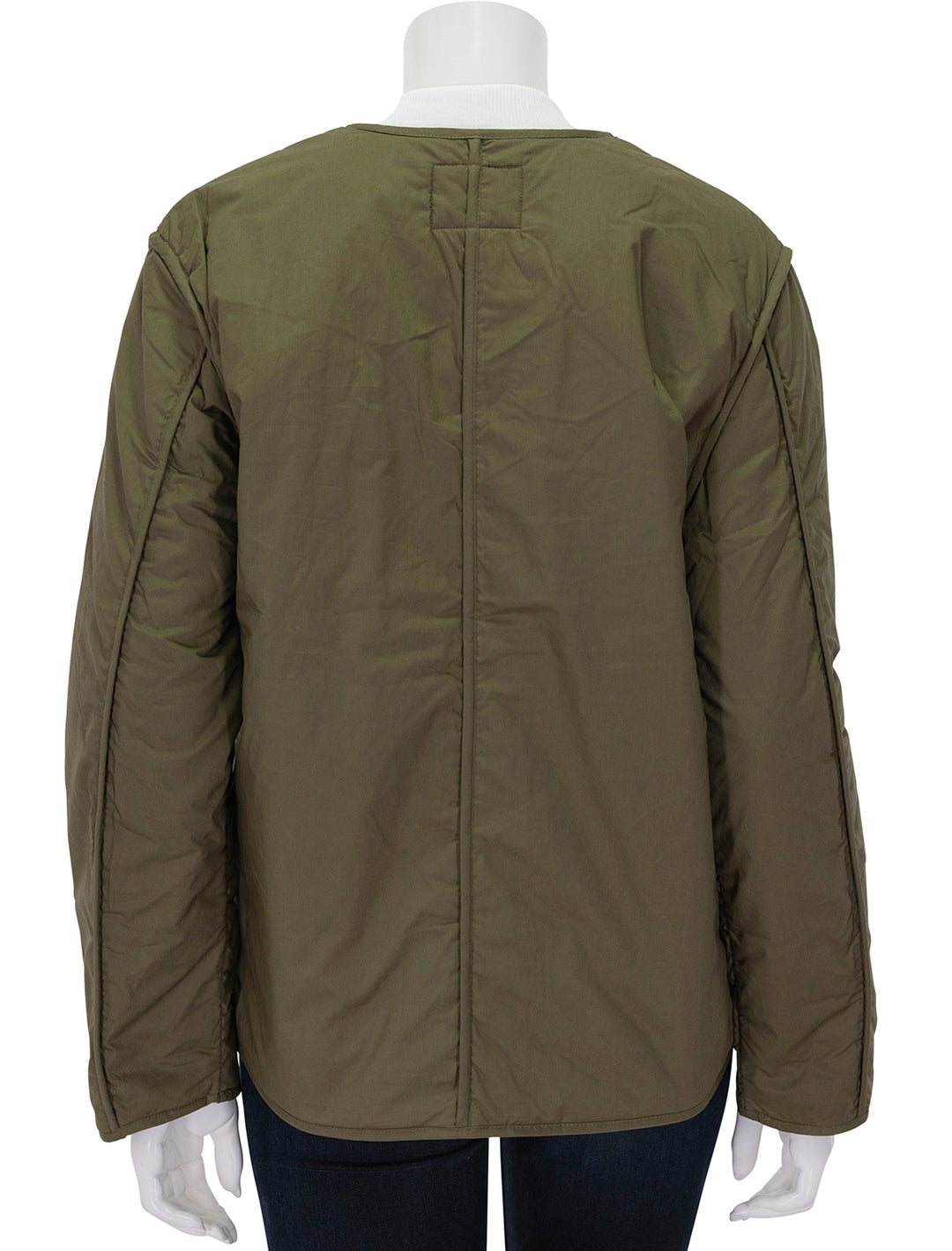 Back view of Rails' willey jacket in olive.