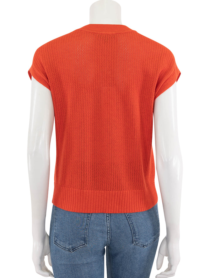 short sleeve crewneck sweater in begonia