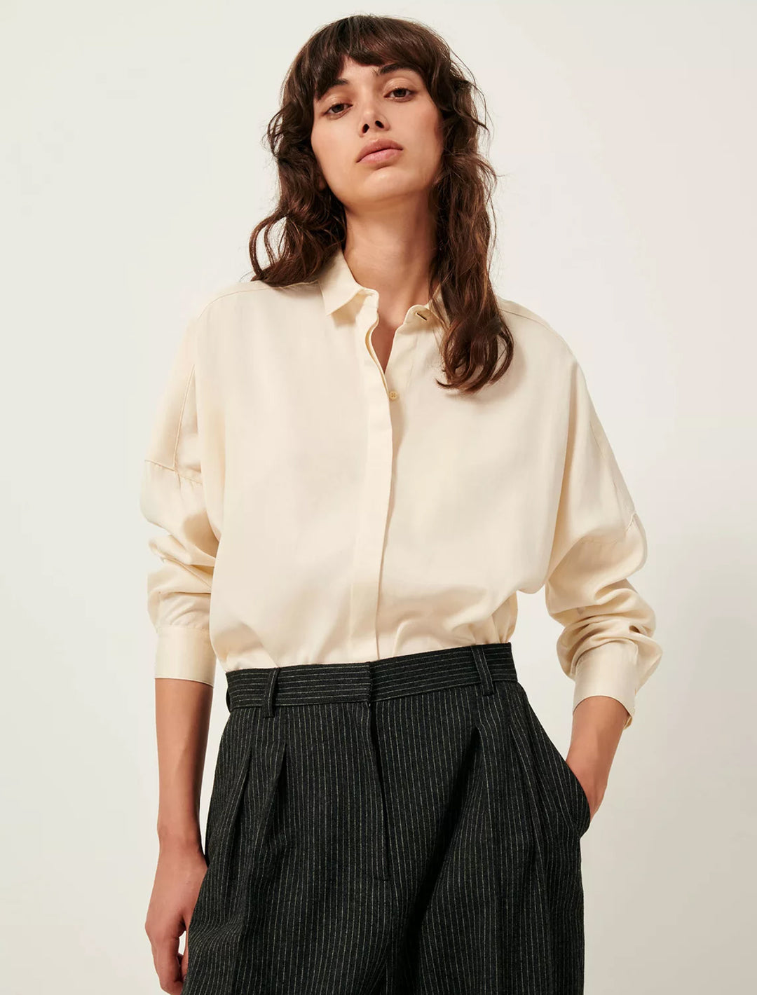 lady d blouse in fleur de sel