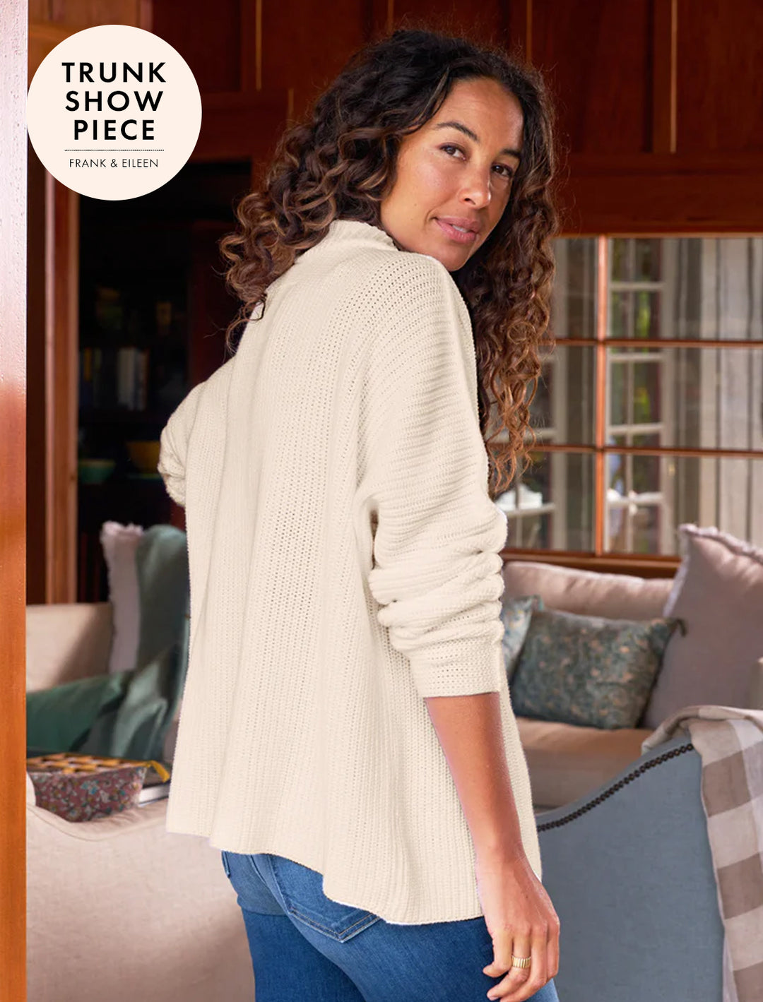 pebble beach sweater in cream