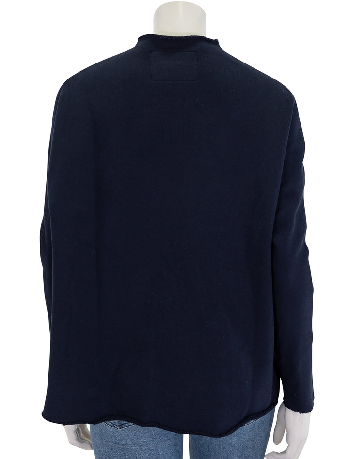 effie long sleeve funnel neck capelet in british royal navy