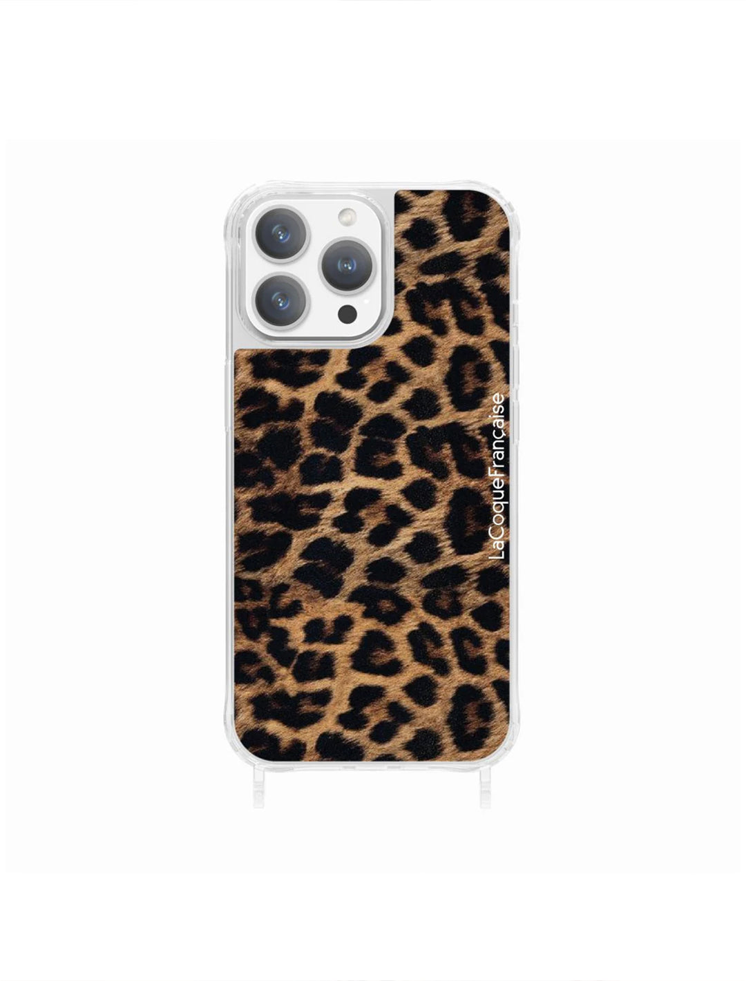 Front view of La Coque Francaise's coque iphone 13 pro case - leopard.