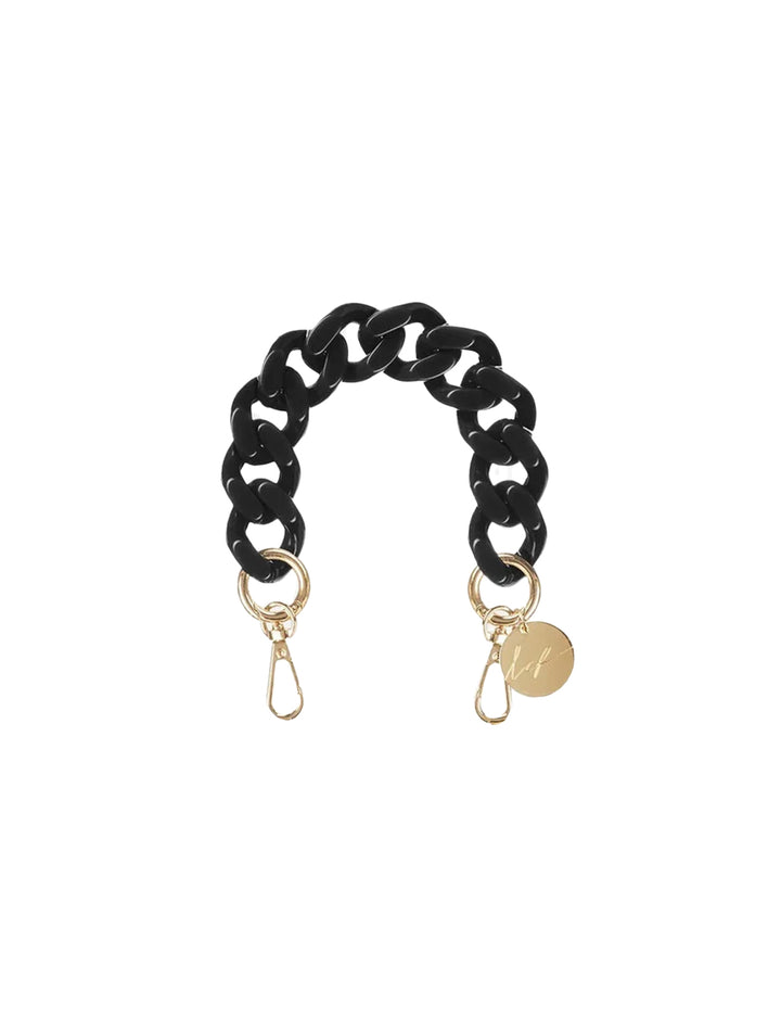 gianna chain phone strap in noir 30 cm