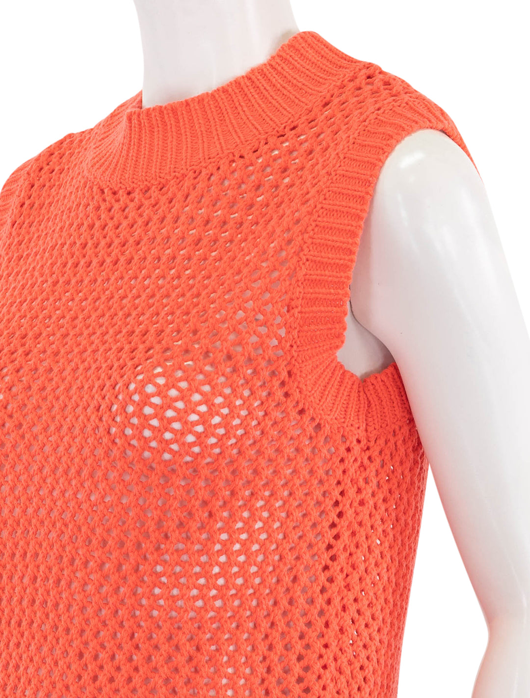 dade crop sweater in hot coral