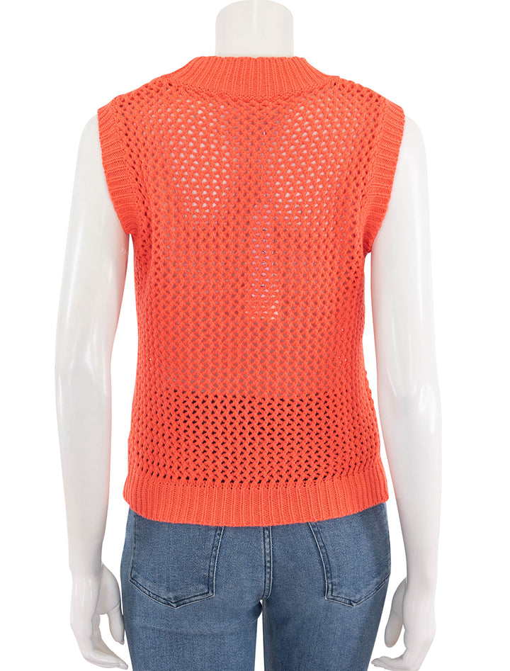 dade crop sweater in hot coral