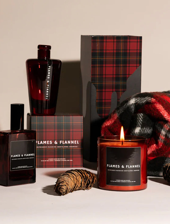 flames & flannel candle