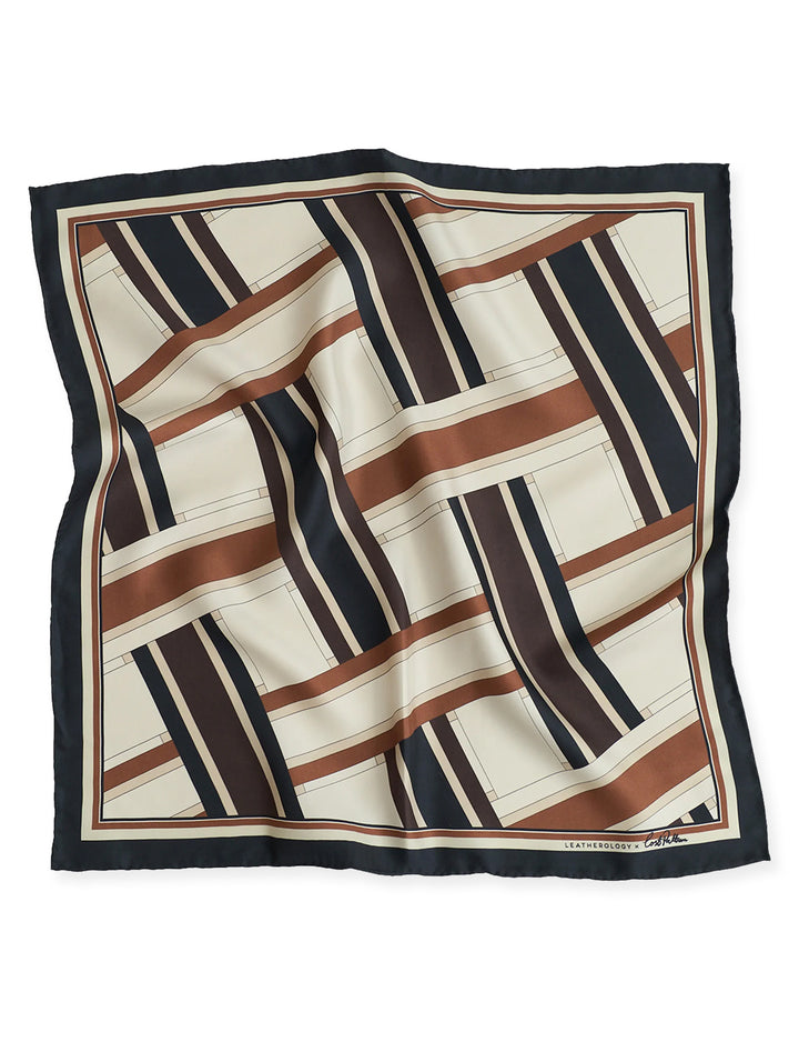 lost pattern x leatherology silk square scarf