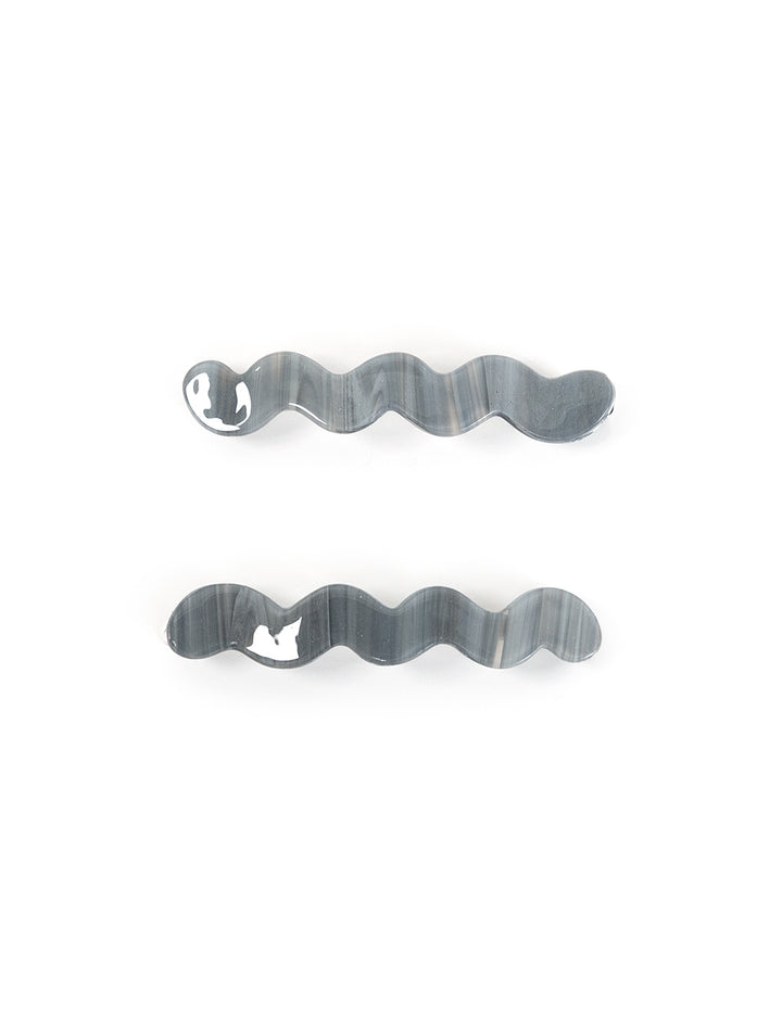 eco cloud wave slide hair pin set in ash grey