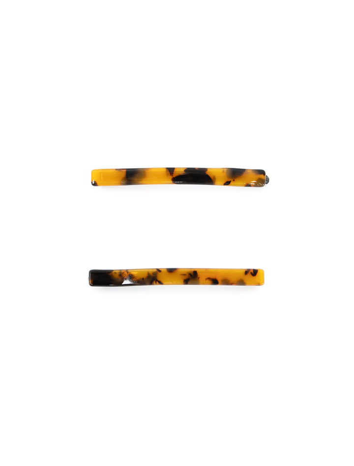 eco simple bobby pin set in amber mix